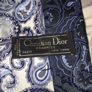Christian Dior old vintage paisley neck tie